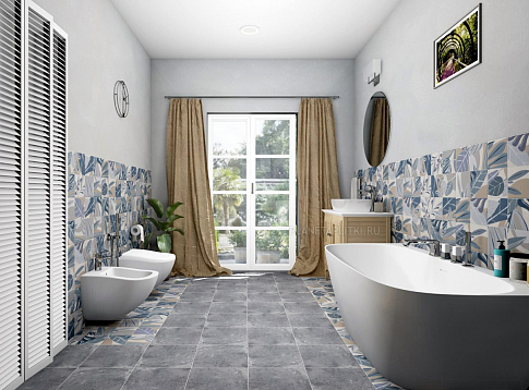  Дизайн-проект ванной комнаты - керамогранит GayaFores Habana