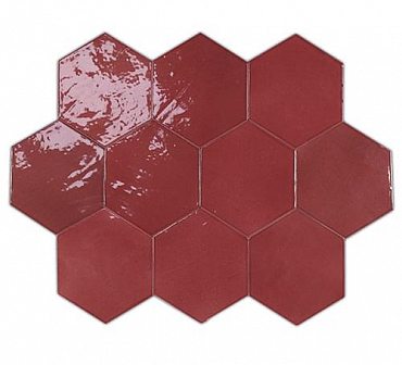Настенная плитка WOW Zellige Hexa Wine 10.8x12.4