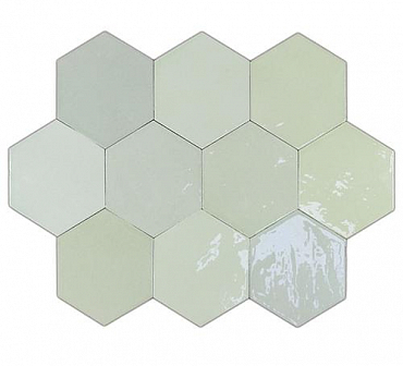 Настенная плитка WOW Zellige Hexa Mint 10.8x12.4